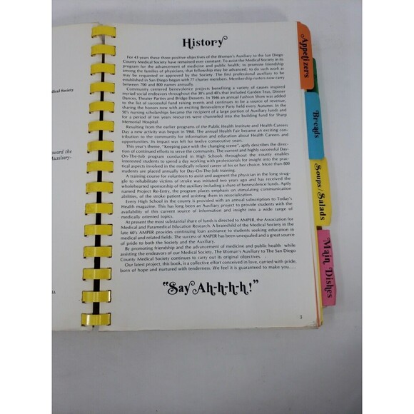 Women's Auxiliary San Diego Medical Society Say Ah-h-h-h Cookbook Vintage 1973 - Picture 7 of 16
